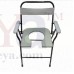 OkaeYa Powder Coated Foldable Front Cut Commode Chair with Fibre Hand and Back Rest (Weight Capacity 10pott0 Kg)